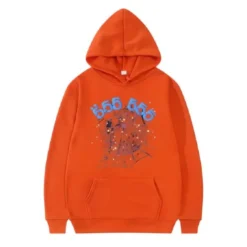 Sp5der 555555 Number Hoodie Men Orange