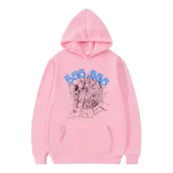 Sp5der 555555 Pink Hoodie